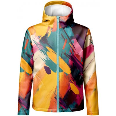 Takoy Panel se střihem 46 pánská softshell bunda abstrakt 9