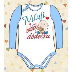 Dětské body s nápisem Miluji babičku a dědečka