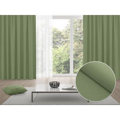 Biante Zatemňovací závěs Blackout BKU-118 Šedozelený - šířka 140 cm 140x150 cm – Zboží Dáma