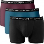 Blancheporte Sada 3 boxerek Dim modrá +čern+čokoládová – Zboží Dáma