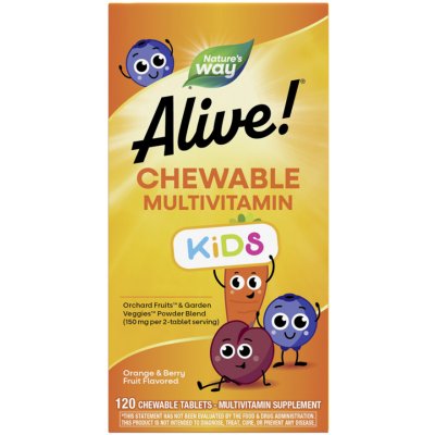 Natures Way Alive! Kids Chewable Multivitamin 120 žvýkacích tablet – Hledejceny.cz