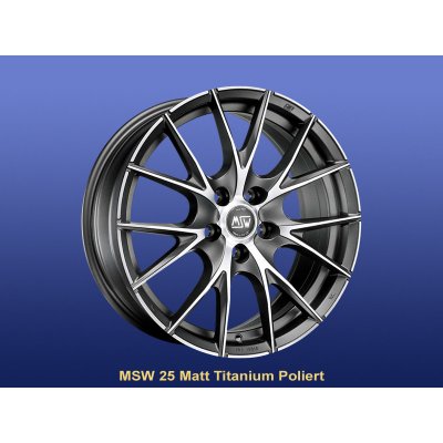 MSW 25 8x17 5x114,3 ET45 matt titan polished | Zboží Auto