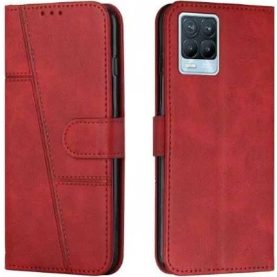 TT-TopTechnology Pouzdro Realme 8 / 8 Pro červené knížkové | flip obal – Zboží Živě