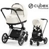 Kočárek Cybex Priam Chrome Black 2v1 + korba Off white 2024