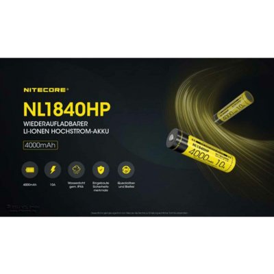 NITECORE NL1840HP 18650 4000mAh 3,6V (Li-Ion), 10A – Zbozi.Blesk.cz
