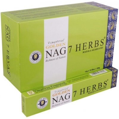 Vijayshree Golden Nag vonné tyčinky 7 Herbs 15 g – Zboží Dáma
