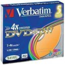 Médium pro vypalování Verbatim DVD+RW 4,7GB 4x, slim case, 5ks (43297)