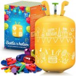 Ricokids 799002 Heliová láhev 0 20 m³ + 30 balónků + 40 m stuhy modrá – Sleviste.cz