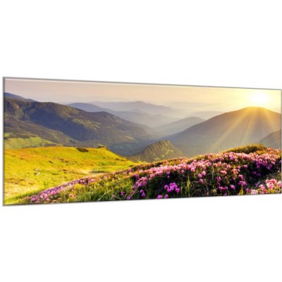 Obraz do ložnice horská krajina s východem slunce - 40 x 60 cm – Zboží Mobilmania