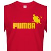 Pánské Tričko Bezvatriko tričko s potiskem Pumba červená