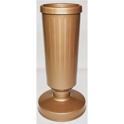Madona hřbitovní váza plast se zátěží 30 cm – zlatá – Hledejceny.cz