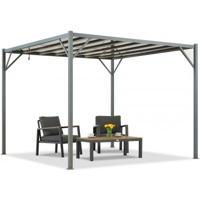 Garden Point terasová pergola Paros 3 x 3 m Antracitová – Sleviste.cz