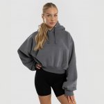 Exalted dámská oversized mikina Comfy-Nest šedá – Zboží Dáma