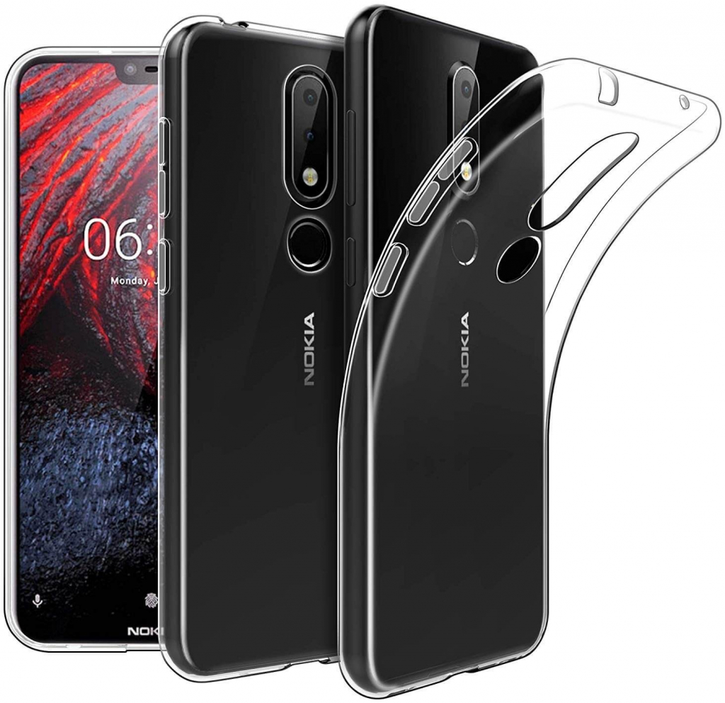 PROTEMIO 10539 Silikonový obal Nokia 6.1 Plus 2018 (X6 2018) průhledný