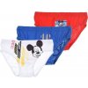 Dětské spodní prádlo Disney trojbalení chlapeckých slipů mickey bílá/modrá/červená