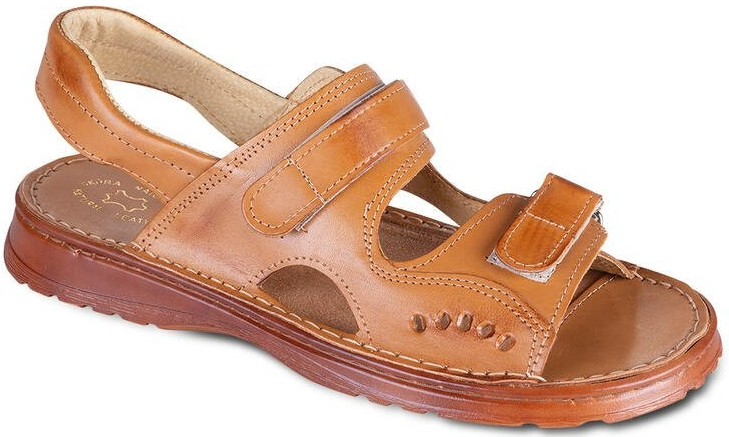 Kožené sandály na suchý zip