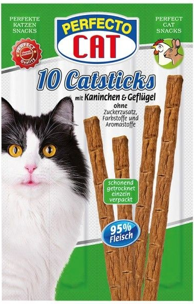 Perfecto Cat Masové tyčky králík & drůbeží 10 x 50 g