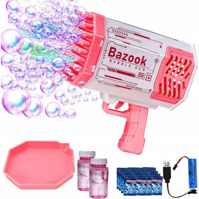 Bublifuková pistole s 69 otvory a barevnými LED světly – Zboží Dáma