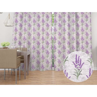 Biante Dekorační závěs PML-033 Provence levandule 145x220 cm – Hledejceny.cz