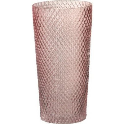Růžová skleněná váza Cylinder - Ø 14*28 cm od 608 Kč - Heureka.cz