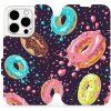 Pouzdro a kryt na mobilní telefon Apple Mobiwear flip Apple iPhone 15 Pro - VP19S Donutky