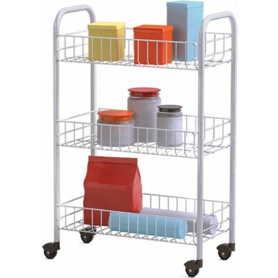 Metaltex Vozík Siena bílý, 41 x 63 x 23 cm – Zboží Dáma