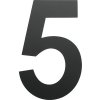 Domovní číslo Domovní číslo "5" černé, 15 cm