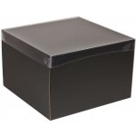 Dárková krabice s průhledným víkem 300x300x200 mm, černá – Zboží Mobilmania