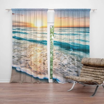 Závěsy Vlny: 2 ks - 140x250 cm - Sablio – Hledejceny.cz