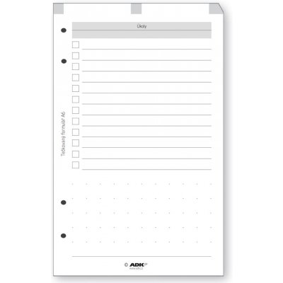 Formulář Úkoly A6 20 listů – Zboží Mobilmania