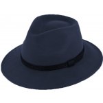 Fiebig Headwear since 1903 Cestovní klobouk vlněný s koženou stuhou širák modrý – Hledejceny.cz
