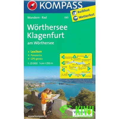 Kompass: WK 061 Wörthersee-Klagenfurt 1:25 000