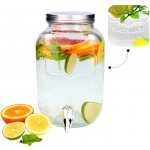 Affek Design 1029 Skleněný soudek s kohoutkem a víkem 4000 ml – Zboží Mobilmania