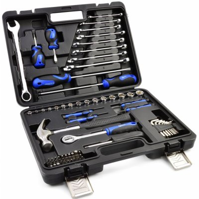 GEKO Kufr s nářadím - gola sada 3/8", kladivo, klíče, šroubováky a bity, 73 dílů – Sleviste.cz