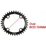 EKFAN Oval 32T Převodník černý 104BCD – Hledejceny.cz