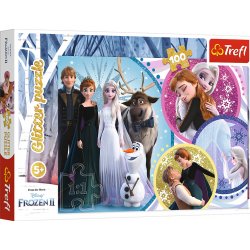 Trefl s třpytkami Frozen II 14817 100 dílků