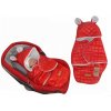 Dětská deka Z&amp Z Oteplený prošívaný fusák s kapucí do autosedačky červený