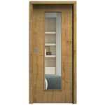 Sapeli Elegant Komfort M55 posuvné dub sukatý 70 x 210 cm Čiré sklo – Hledejceny.cz