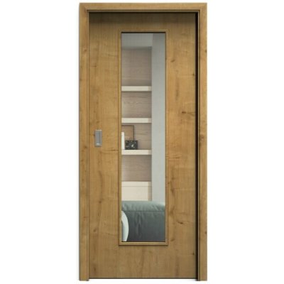 Sapeli Elegant Komfort M55 posuvné dub sukatý 70 x 210 cm Čiré sklo – Hledejceny.cz