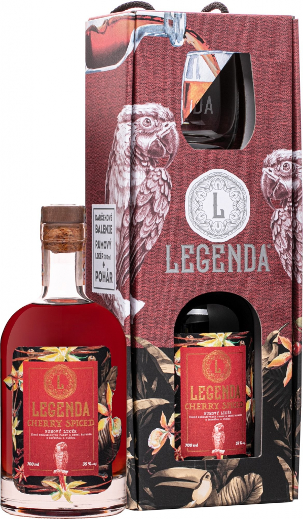 Legenda Cherry Spiced 35% 0,7 l (dárkové balení 1 sklenice)