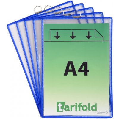 TARIFOLD Závěsná kapsa s očkem A4 na výšku modrá 5 ks – Sleviste.cz