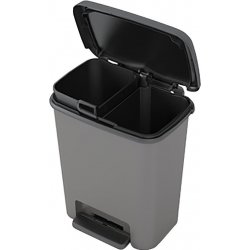 KIS Koš na odpad Compatta recycling 12 + 12 l šedý