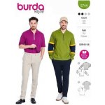 Střih Burda zelený 5744 - pánská mikina se stojáčkem, polo tričko na zip – Zboží Dáma