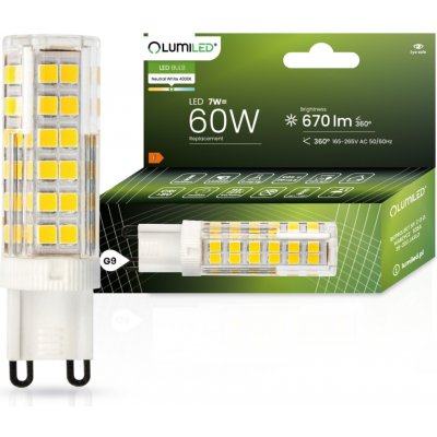 Lumiled LED žárovka LED G9 corn 7W = 60W 670lm 4000K Neutrální bílá 360° – Hledejceny.cz