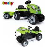 SMOBY 710111 Šlapací traktor FARMER XL GREEN s vlekem Zelená – Zboží Dáma