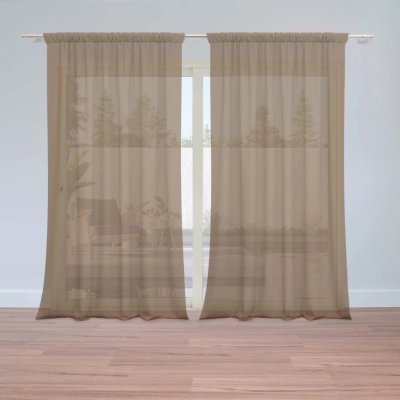 Záclony Hnědá: 2 ks - 150x250 cm - Sablio – Hledejceny.cz