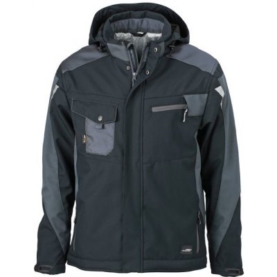 James & Nicholson bunda Craftsmen softhell jacket černá carbon