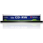 Verbatim CD-RW 700MB 12x, SERL, spindle, 10ks (43480) – Hledejceny.cz