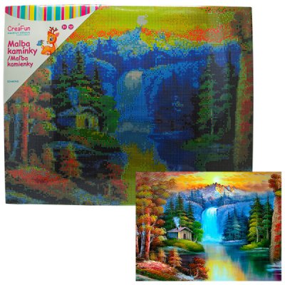 Diamantové malování - Vodopád 40 x 50 cm – Zboží Mobilmania