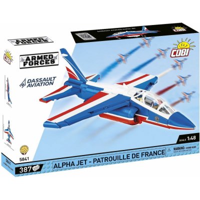 Cobi 5841 Francouzský akrobatický letoun Alpha Jet – PATROUILLE DE FRANCE – Zboží Mobilmania